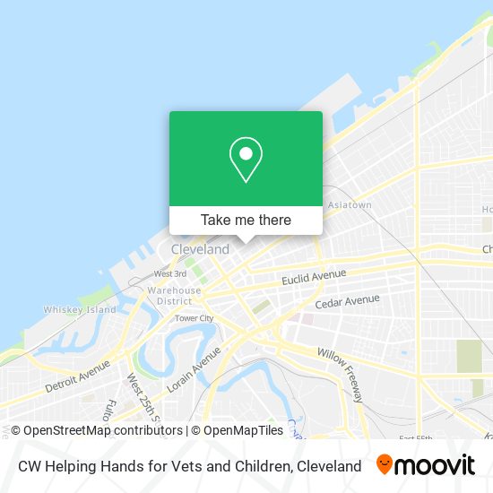 CW Helping Hands for Vets and Children map