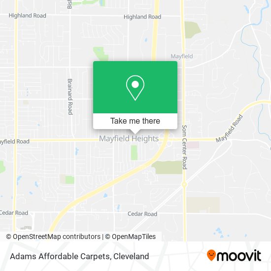 Adams Affordable Carpets map