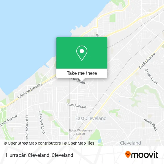 Hurracàn Cleveland map