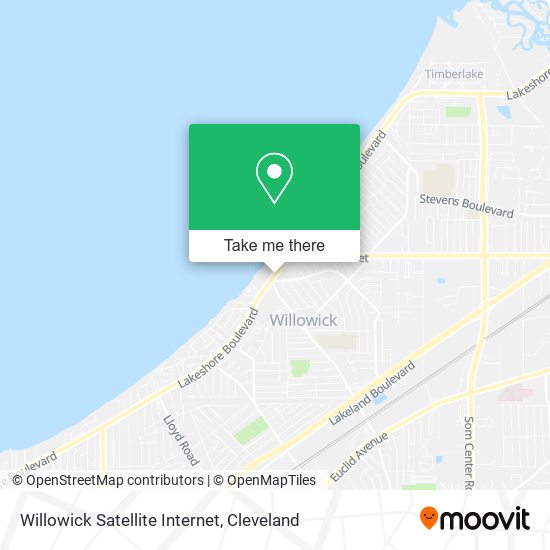 Mapa de Willowick Satellite Internet