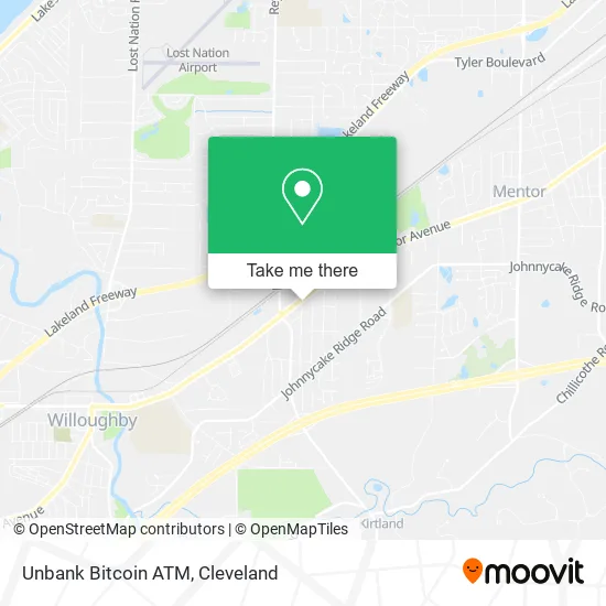 Unbank Bitcoin ATM map