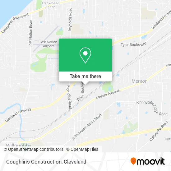 Mapa de Coughlin's Construction