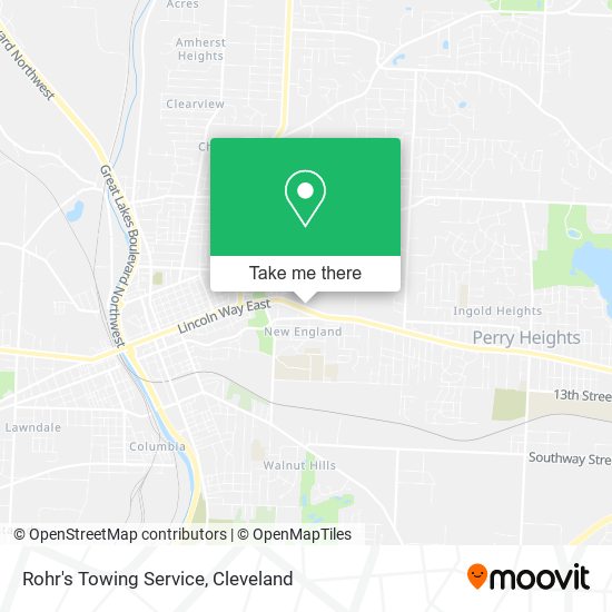 Mapa de Rohr's Towing Service