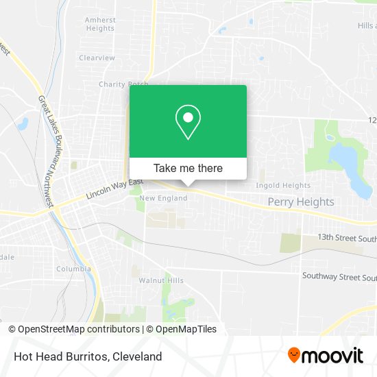 Hot Head Burritos map