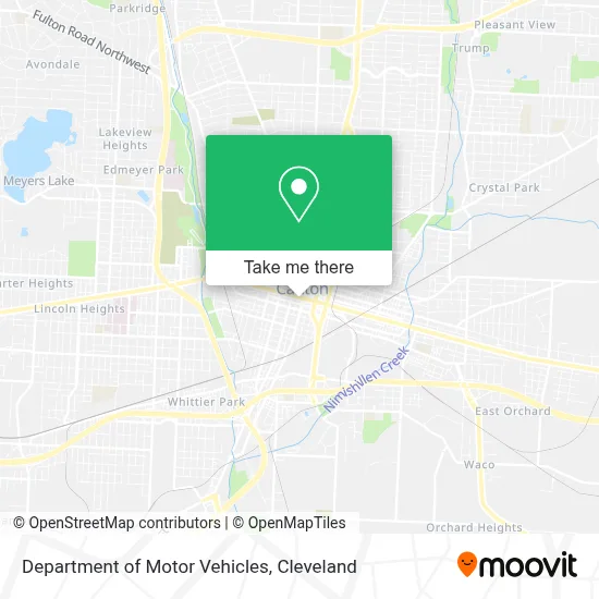 Department of Motor Vehicles map