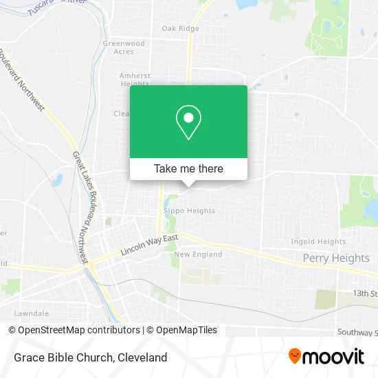 Mapa de Grace Bible Church