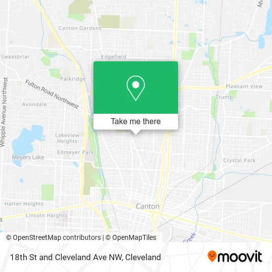 18th St and Cleveland Ave NW map