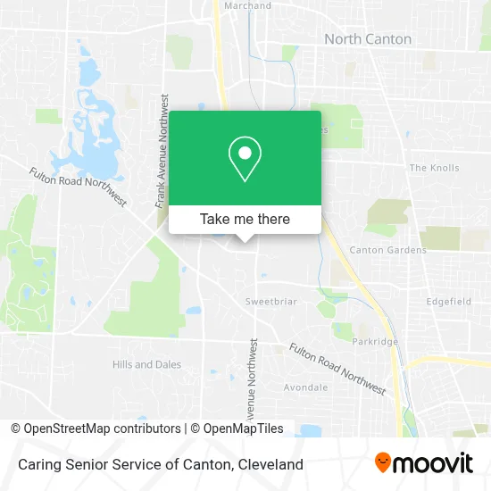Caring Senior Service of Canton map