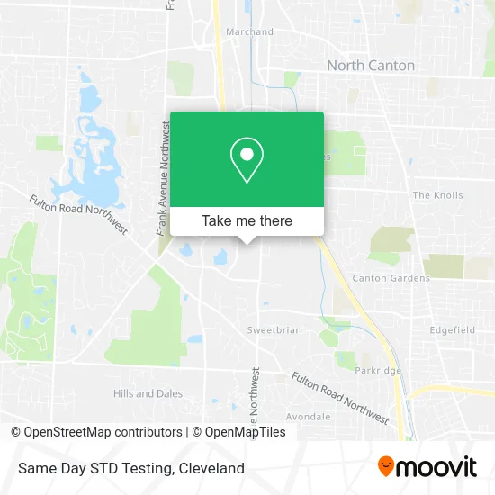 Same Day STD Testing map