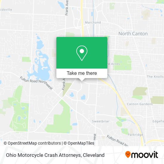 Ohio Motorcycle Crash Attorneys map