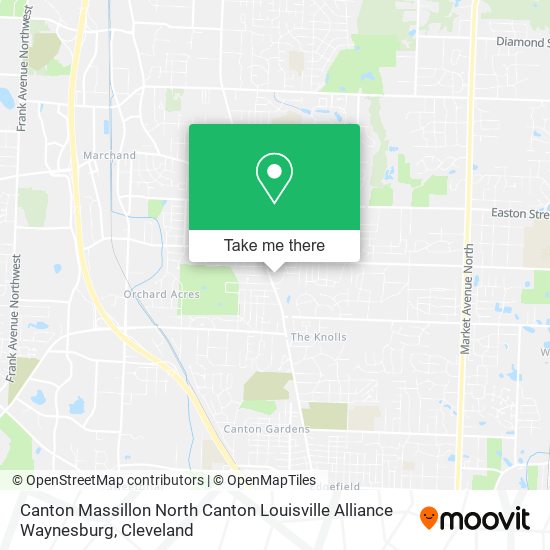 Mapa de Canton Massillon North Canton Louisville Alliance Waynesburg