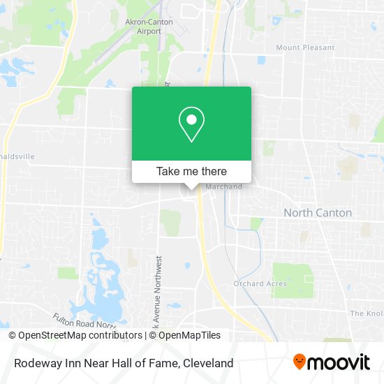 Mapa de Rodeway Inn Near Hall of Fame