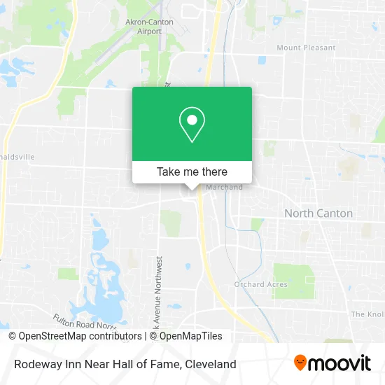 Rodeway Inn Near Hall of Fame map