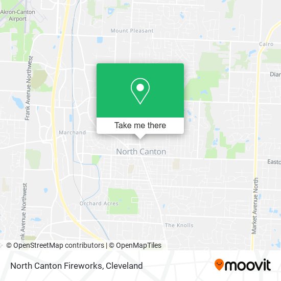 North Canton Fireworks map