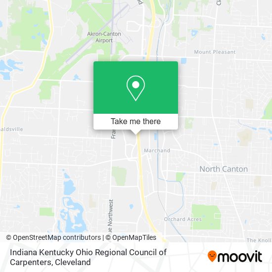 Indiana Kentucky Ohio Regional Council of Carpenters map