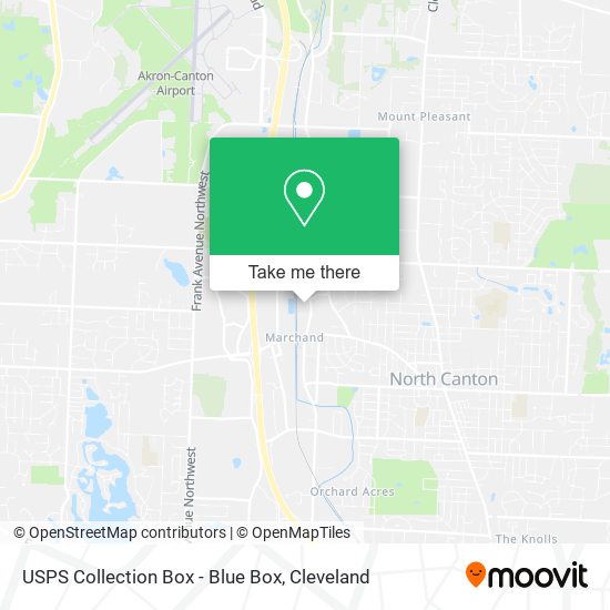 Mapa de USPS Collection Box - Blue Box