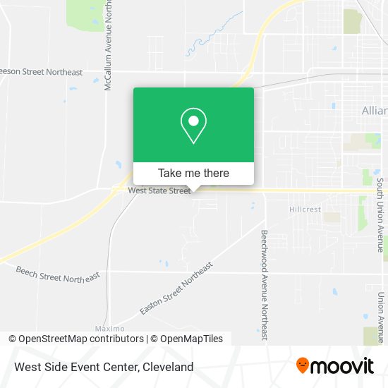 West Side Event Center map