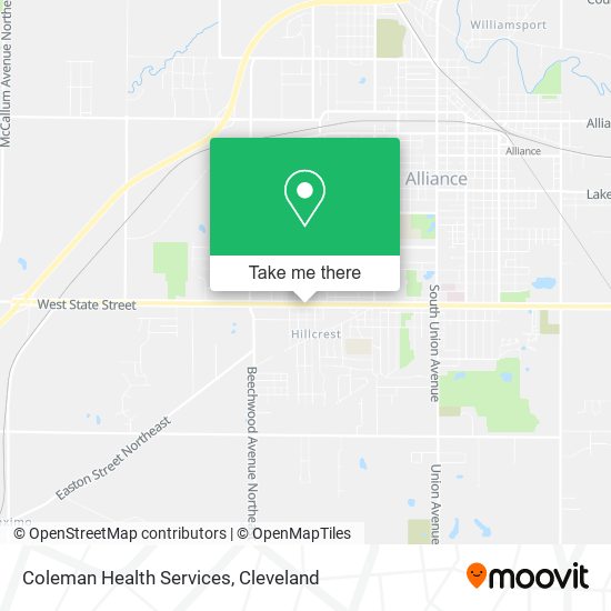 Coleman Health Services map