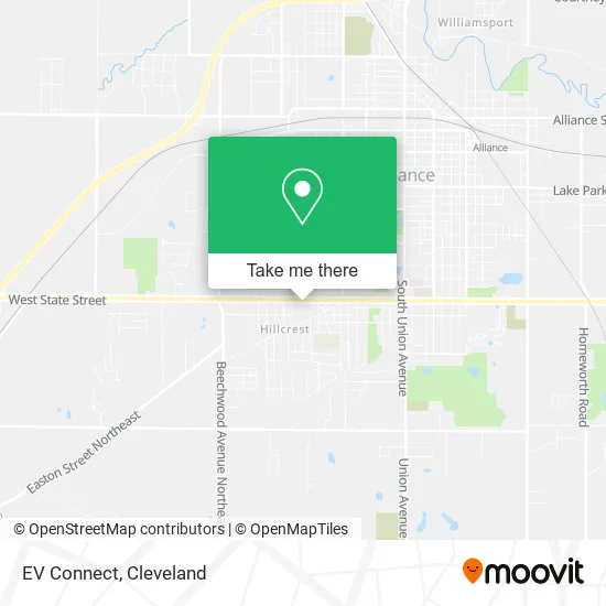 EV Connect map