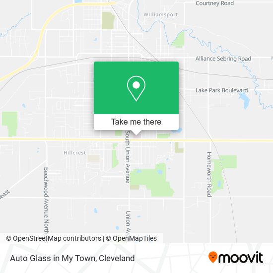 Mapa de Auto Glass in My Town