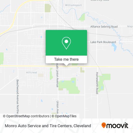 Monro Auto Service and Tire Centers map