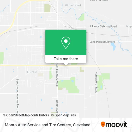 Mapa de Monro Auto Service and Tire Centers