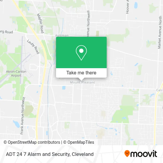 ADT 24 7 Alarm and Security map