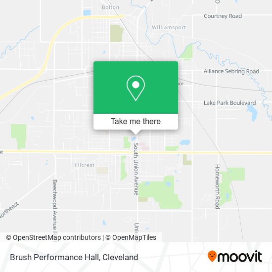 Brush Performance Hall map