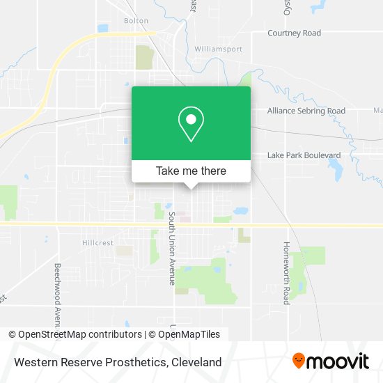 Western Reserve Prosthetics map