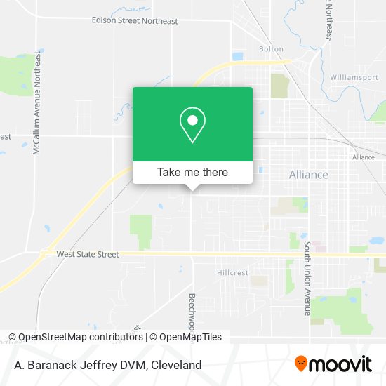 A. Baranack Jeffrey DVM map