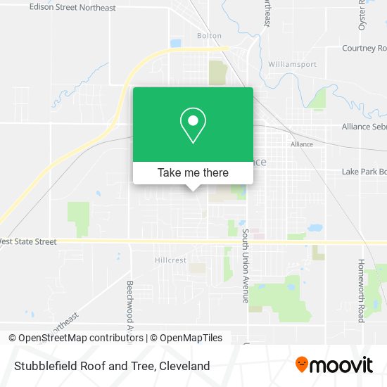 Mapa de Stubblefield Roof and Tree