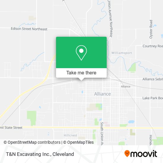 Mapa de T&N Excavating Inc.