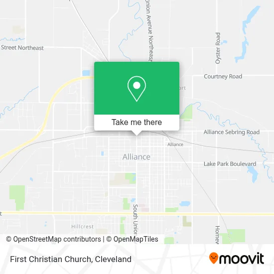 First Christian Church map