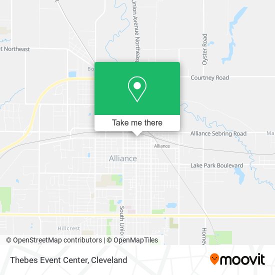 Thebes Event Center map