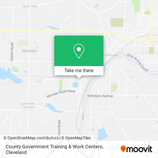 County Government Training & Work Centers map