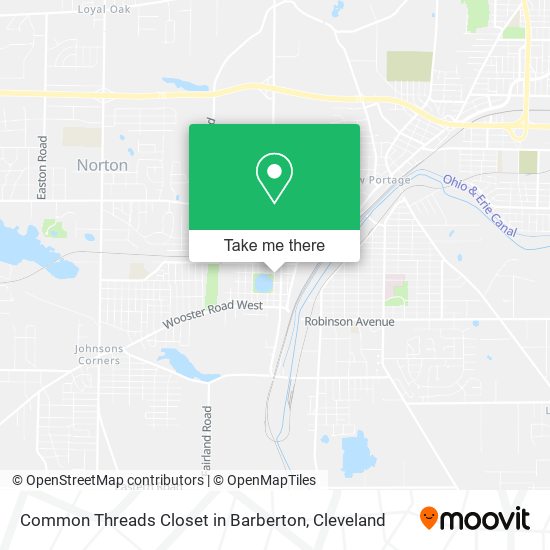 Common Threads Closet in Barberton map