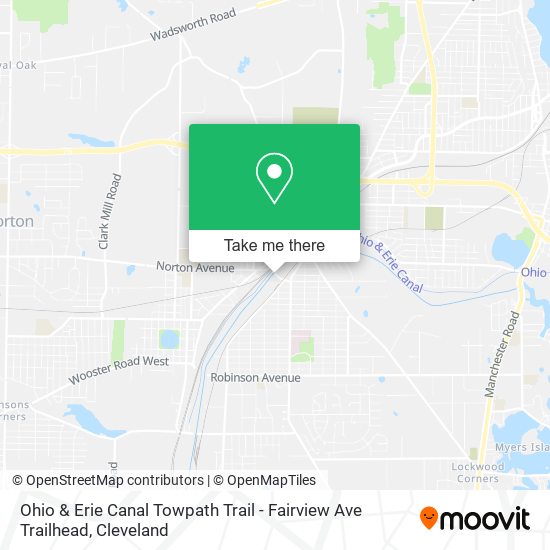 Ohio & Erie Canal Towpath Trail - Fairview Ave Trailhead map