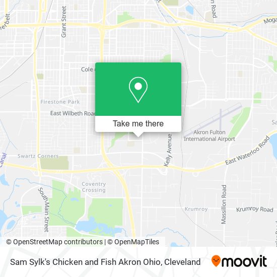 Sam Sylk's Chicken and Fish Akron Ohio map
