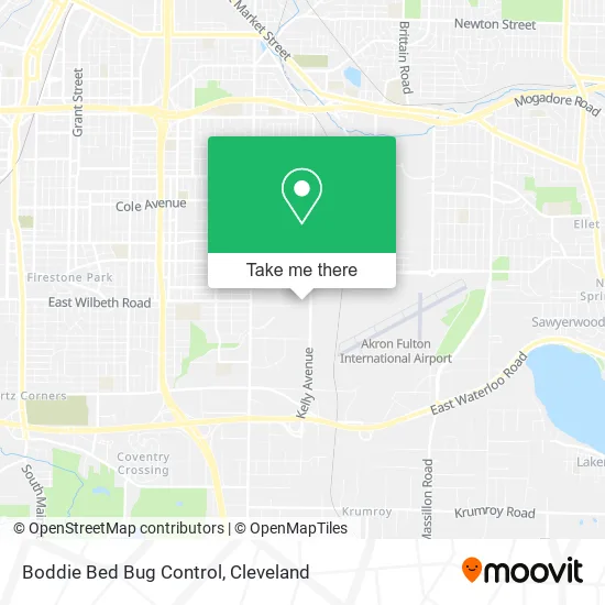 Boddie Bed Bug Control map