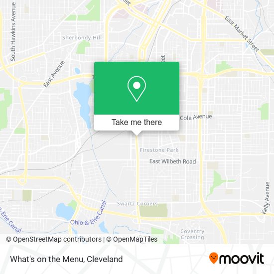 What's on the Menu map