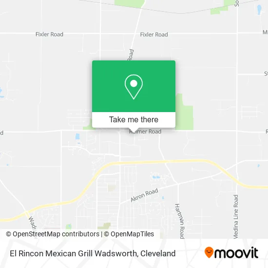 El Rincon Mexican Grill Wadsworth map
