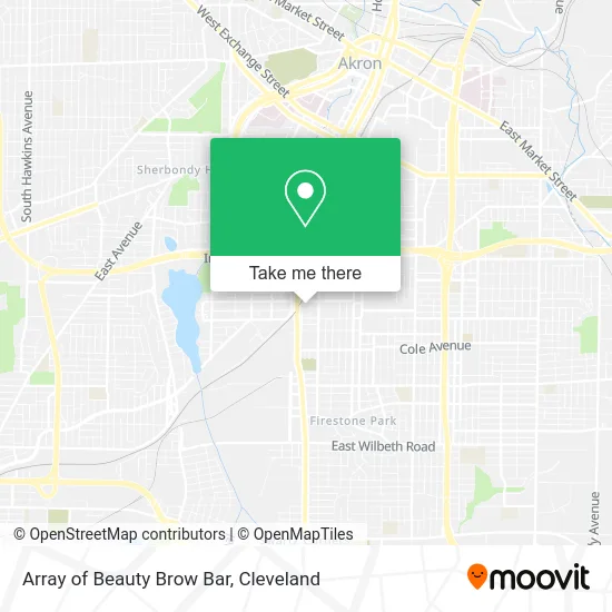 Array of Beauty Brow Bar map