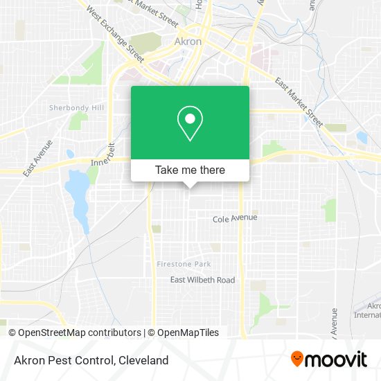 Akron Pest Control map