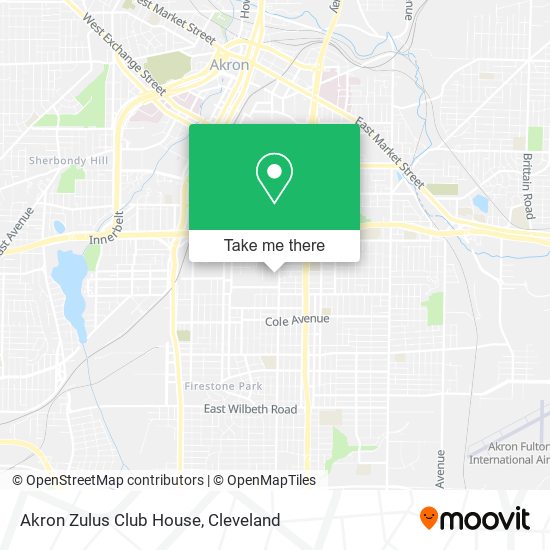 Mapa de Akron Zulus Club House