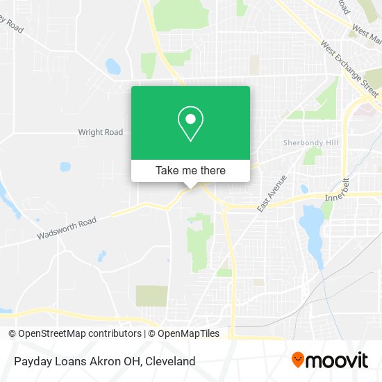 Payday Loans Akron OH map