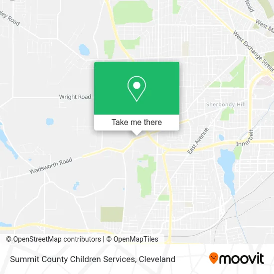 Summit County Children Services map