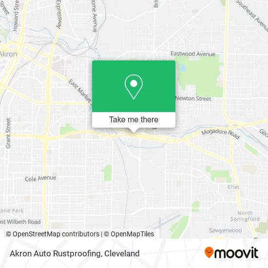 Akron Auto Rustproofing map