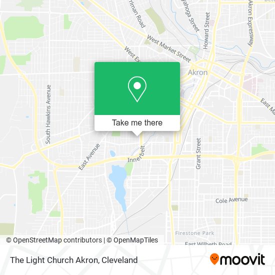 The Light Church Akron map