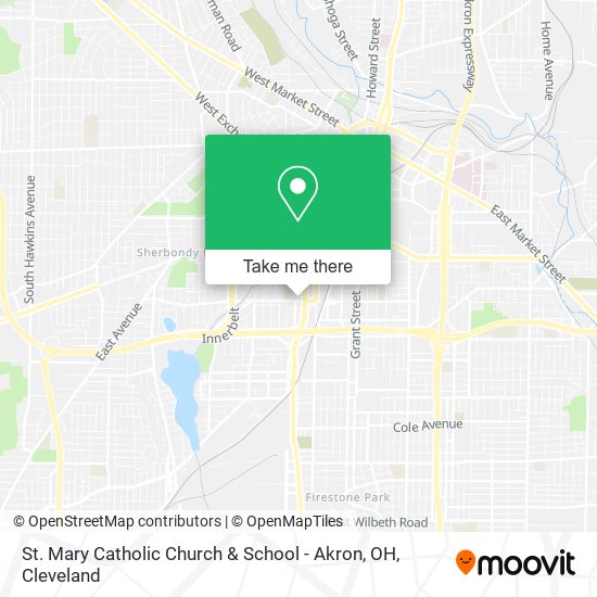 St. Mary Catholic Church & School - Akron, OH map