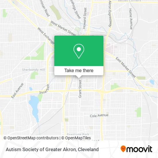 Mapa de Autism Society of Greater Akron